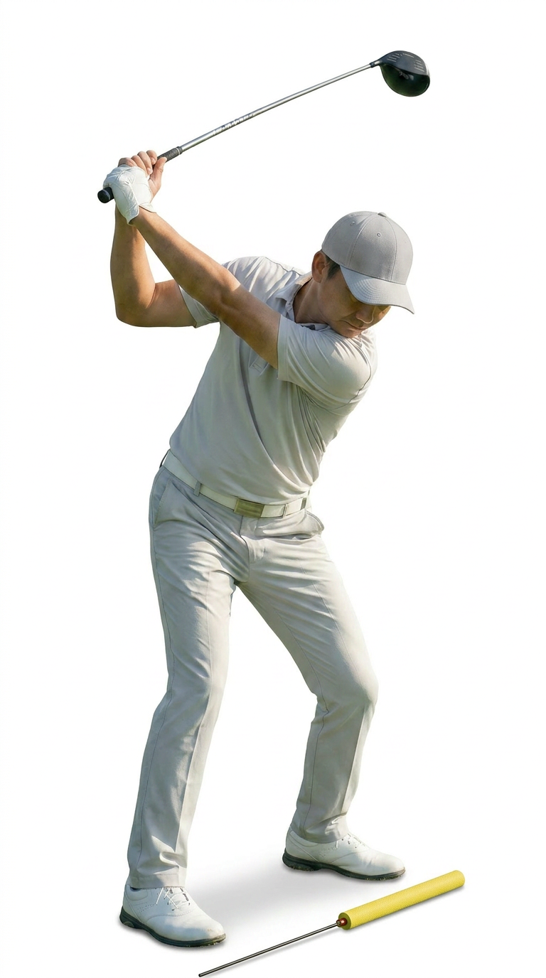 Nu Swing Golf Swing Stick, the best compact training aid for perfecting your swing plane, takeaway, and wrist setting.