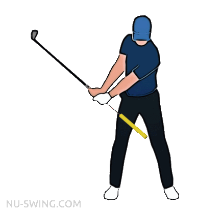 Nu Swing Golf Swing Stick, the best compact training aid for perfecting your swing plane, takeaway, and wrist setting.