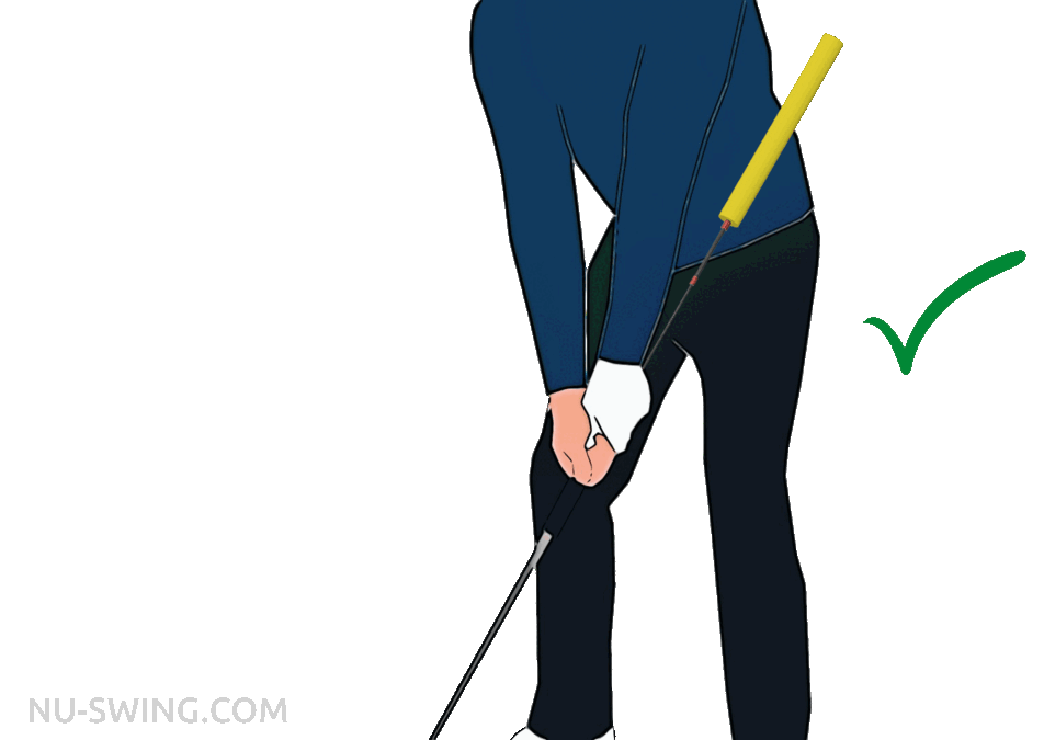 Nu Swing Golf Swing Stick, the best compact training aid for perfecting your swing plane, takeaway, and wrist setting.