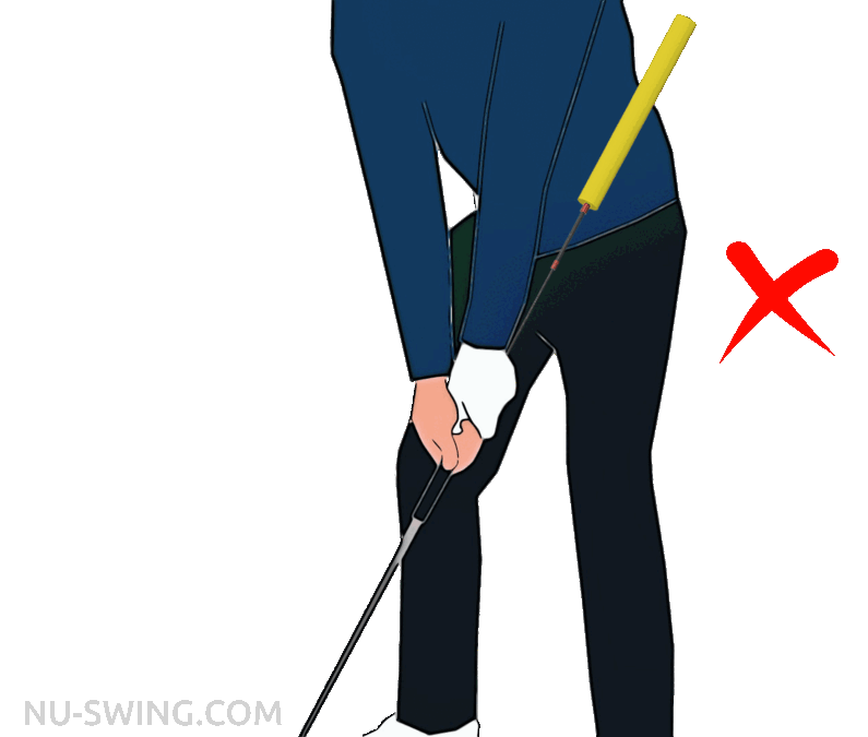 Nu Swing Golf Swing Stick, the best compact training aid for perfecting your swing plane, takeaway, and wrist setting.